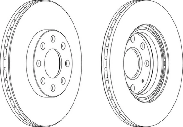 Opel Fren Diski Ön - Takım 14 İnch - Frd Ddf1304 - Resim 1