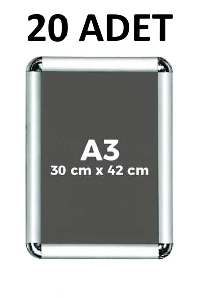 20 Adet A3 Alüminyum Çerçeve Rondo Köşe Aç Kapa Açılır Kapanır ürün görseli
