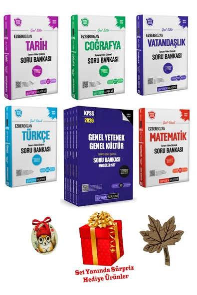 Pegem Akademi Yayıncılık 2026 Kpss Tüm Dersler Kazandıran Soru Bankası Seti Ezberbozan & Modüler (4 Hediyeli) ürün görseli