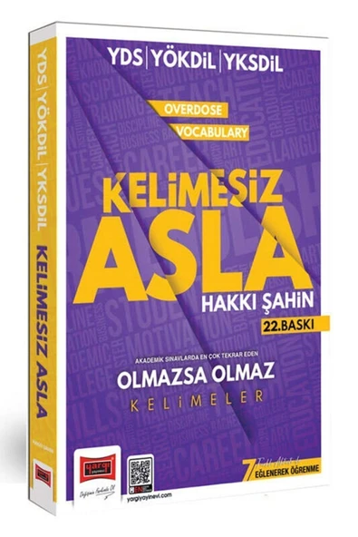 Yargı Yayınları Hakkı Şahin YDS YÖKDİL YKSDİL Overdose Vocabulary Kelimesiz Asla - Resim 2