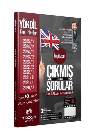 Modadil Yayınları Modadil YÖKDİL Fen İngilizce Çıkmış Sorular - Video Çözümlü ürün görseli