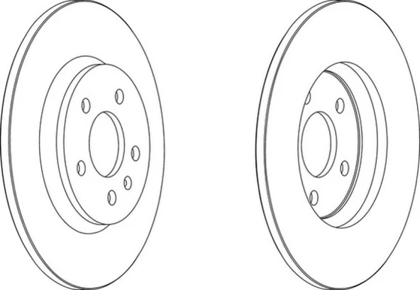 Vw Fren Diski Arka - 36463 / Df4848 (takım Fiyat) - Frd Ddf1666c - Resim 1
