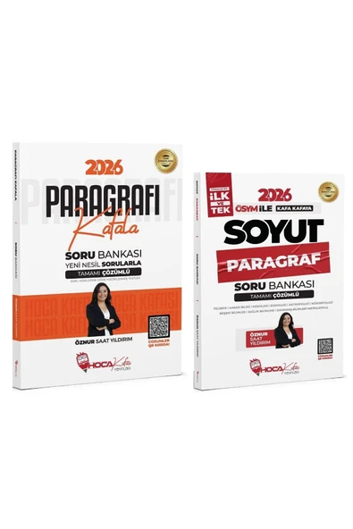 Hoca Kafası Yayınları Hoca Kafası 2026 KPSS TYT ALES DGS Paragrafı Kafala + Soyut Soru Bankası 2 li Set - Öznur Saat Yıldı ürün görseli