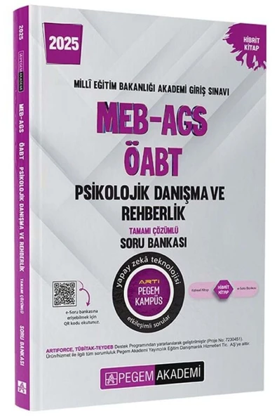 Pegem Akademi Yayıncılık Pegem 2025 ÖABT Psikolojik Danışma ve Rehberlik Soru Bankası Çözümlü Pegem Akademi Yayınları ürün görseli