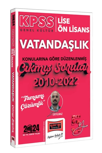 Yargı Yayınları 2024 KPSS Lise Önlisans Genel Kültür Vatandaşlık Konularına Göre 2010-2022 Çözümlü Çıkmış Sorular ürün görseli