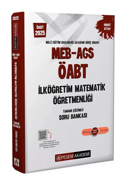 Pegem Akademi Yayıncılık 2025 MEB-AGS-ÖABT İlköğretim Matematik Öğretmenliği Tamamı Çözümlü Soru Bankası ürün görseli