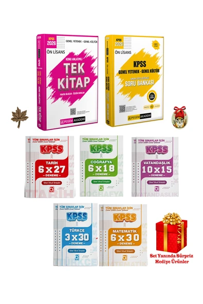 Pegem Akademi Yayıncılık 2026 Kpss Gygk Önlisans Konu Anlatımlı Ezberbozan Soru Bankası Ve Deneme Seti (4 HEDİYELİ) ürün görseli