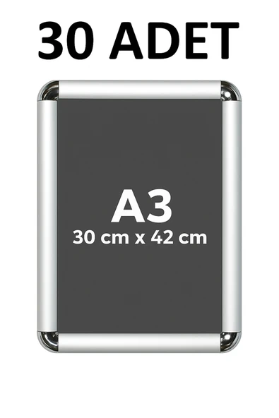 30 Adet A3 Alüminyum Çerçeve Rondo Köşe Aç Kapa Açılır Kapanır ürün görseli 1