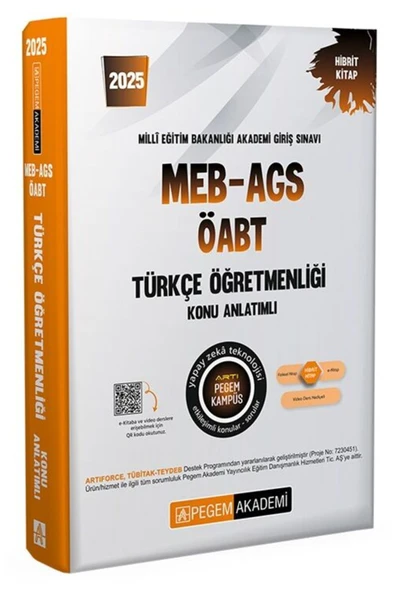 Pegem Akademi Yayıncılık Pegem 2025 Öabt Meb-ags Türkçe Öğretmenliği Konu Anlatımlı Pegem Akademi Yayınları ürün görseli