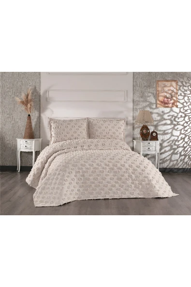 Çapa Home Şönil Yatak Örtüsü / Çeyizlik / Günlük Kullanıma Uygun/ 3 Parça Yatak Örtüsü hayal - Resim 3