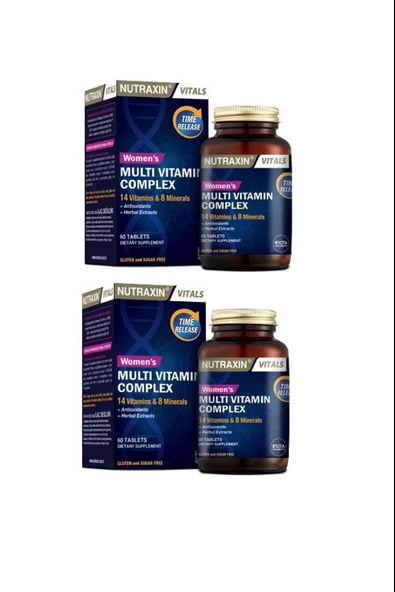 Nutraxin Womens Multivitamin Mineral Complex 60 Tablet 2 Adet ürün görseli