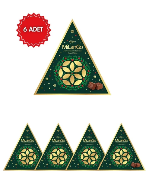 şölen Milango Antep Fıstıklı Üçgen Çikolata 205 g X 6 Adet ürün görseli 1