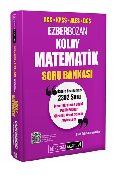 Pegem Akademi Yayıncılık AGS KPSS ALES DGS Kolay Matematik Soru Bankası ürün görseli