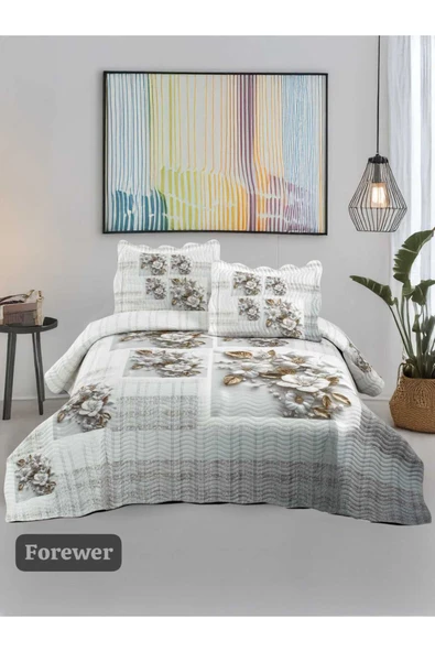 YÜNTEKS Örtüm Çift Kişilik Kapitone Yatak Örtüsü Forewer ürün görseli