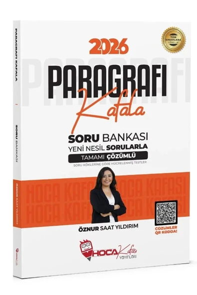 Hoca Kafası Yayınları 2026 KPSS TYT ALES DGS Paragrafı Kafala Soru Bankası Çözümlü - Öznur Saat Yıldırım Hoca Kafası Yayın ürün görseli