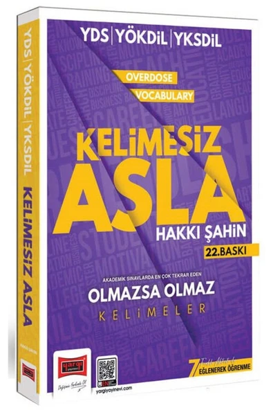 Yargı Yayınları Yargı YDS YÖKDİL YKSDİL Overdose Vocabulary Kelimesiz Asla 22. Baskı - Hakkı Şahin ürün görseli