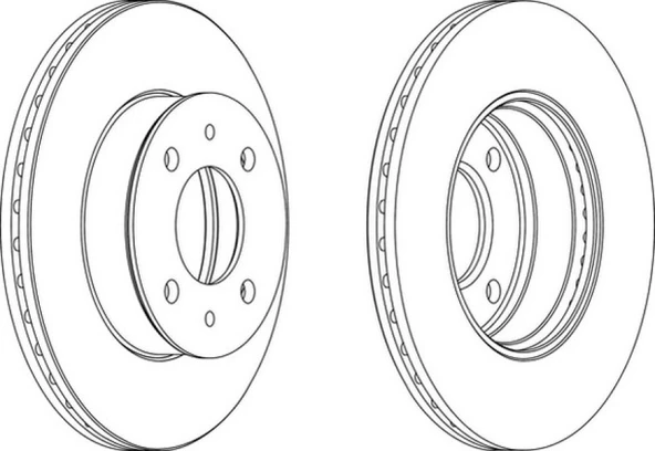 Kore Fren Diski Ön - Takım : 241 X4 Havalı - Frd Ddf1632 - Resim 1