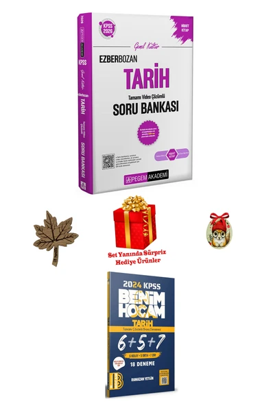 Pegem Akademi Yayıncılık 2026 Kpss Ezberbozan Tarih Soru Bankası Benim Hocam Tarih 18 Deneme Ramazan Yetgin ürün görseli