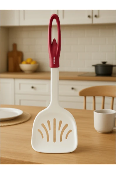 Beyaz İnci Çevirme Spatulası 31cm - Resim 2