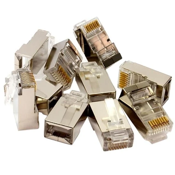 Powermaster Metal Rj45 Cat6 Metal Uç 8p/8c 100'lü Paket Fiyat ürün görseli 1