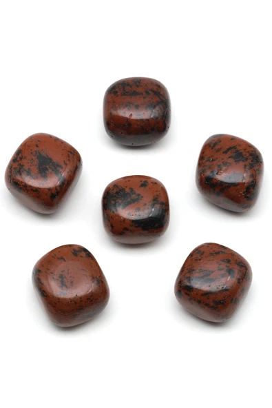 Mohogany Obsidyen Doğal Taş Tamburlanmış Parça - Tımbıl - TMB-0197 - Resim 2