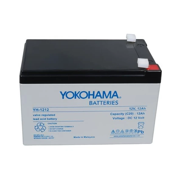 Yokohama YH-121.2 12 Volt 12 Amper Akü (151x98x95 mm) - Resim 3