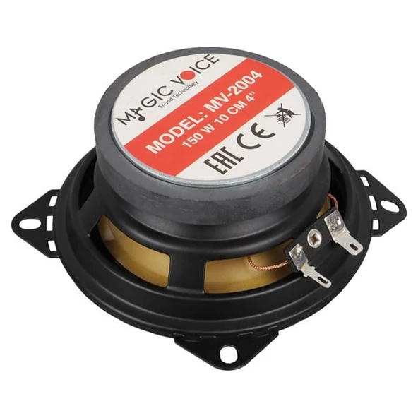 MagicVoice MV-2004 4" 10cm 150 Watt Tweeter'lı Tekli Metal Kasa Oto Hoparlör - Resim 3
