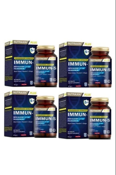 Nutraxin Immun-S 60 Tablet 4 Adet ürün görseli