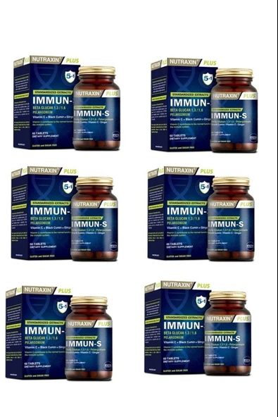 Nutraxin Immun-S 60 Tablet 6 Adet ürün görseli