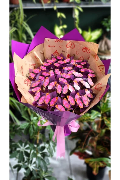 KELEBEK BUKETİ IŞIKLI (PVC) KELEBEK ÖZEL GÜN HEDİYESİ SEVDİKLERİNİZE ÖZEL - Resim 3