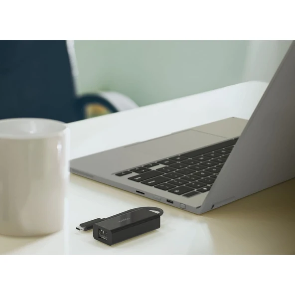 Belkin INC012BTBK USB Type-C 2.5 GB Ethernet Adaptörü, USB, Thunderbolt 3 ve 4, LAN Ağ Adaptörü, MacBook Pro/Air, iPad Pro, XPS, Surface ve Diğer USB-C Aygıtlarıyla Uyumlu - Resim 4