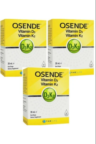 Osende Vitamin D3K2 20 ml 3 Adet ürün görseli