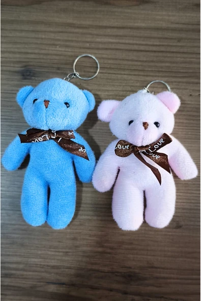 Peluş Ayıcık Anahtarlık Ve Çanta Süsü Hediyelik (12cm Boy) 2 Adet ürün görseli