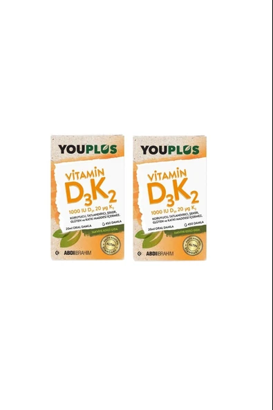 Youplus Vitamin D3K2 20 ml 2 Adet ürün görseli