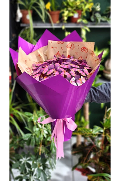 KELEBEK BUKETİ IŞIKLI (PVC) KELEBEK ÖZEL GÜN HEDİYESİ SEVDİKLERİNİZE ÖZEL ürün görseli