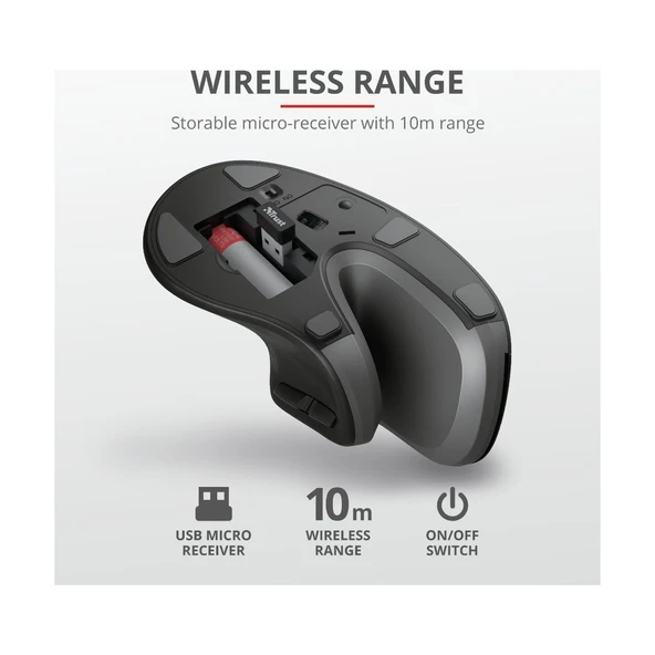 Trust 23507 Verro Ergonomik Mouse - Resim 5