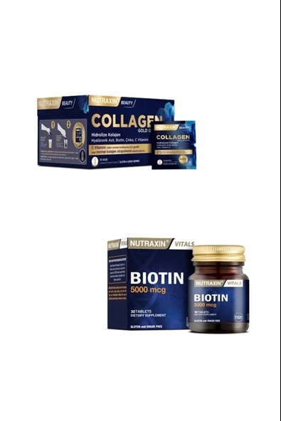 Nutraxin Collagen 30 Saşe 10000 Mg + Biotin 5000 Mcg 30 Tablet ürün görseli
