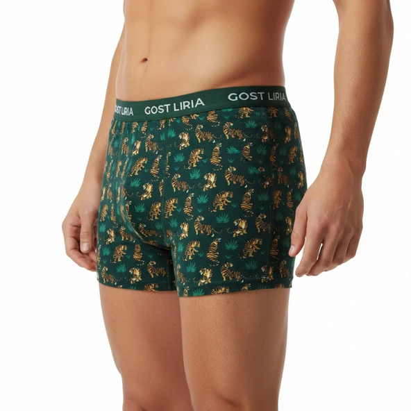 GOST LİRİA- Tiger Desenli Erkek Boxer - Resim 4