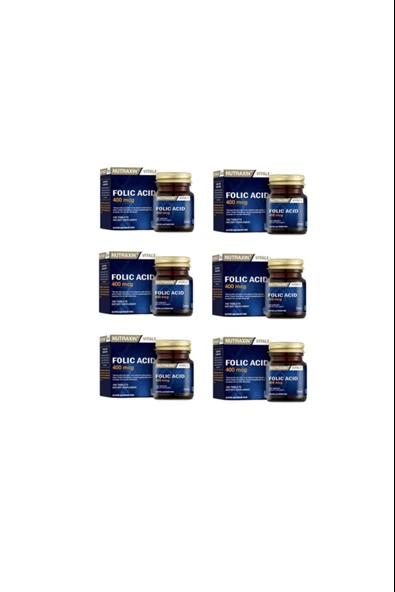 Nutraxin Folik Asit 400 Mcg 100 Tablet 6 Adet ürün görseli 1