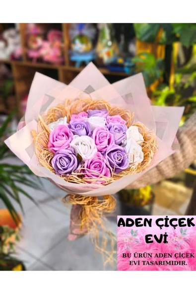 PEMBE & LİLA AŞK MASALI BUKETİ  Söz Nişan Teklif Buketi, Sevgiliye Eşe Özel Gün Hediyesi ürün görseli