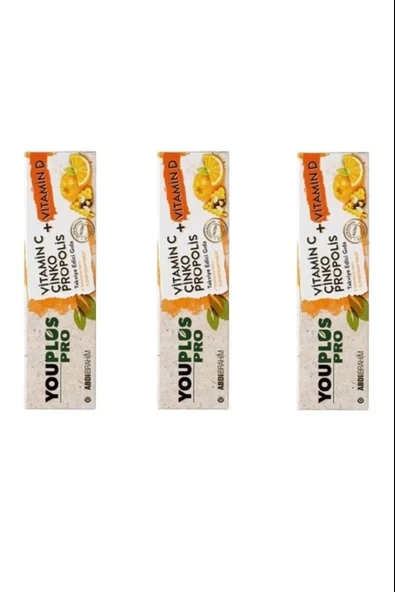 Youplus Pro Vitamin C D Çinko Propolis 15 Efervesan Tablet 3 Adet ürün görseli