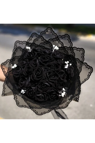 HER GÜL KIRMIZI AÇMAZ BAZI AŞKLAR GECEYE YAKIŞIR Kadife 21 Gül Buketi - Resim 3