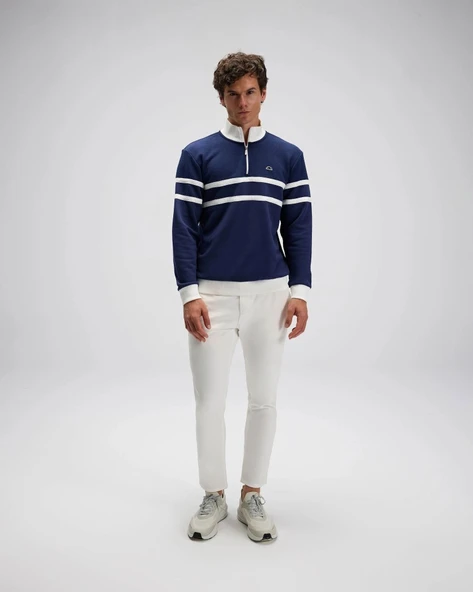 Ellesse EM619 Erkek Yarım Fermuarlı Siyah Sweat ürün görseli 1