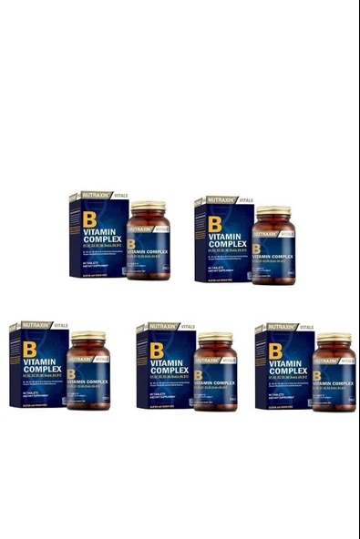 Nutraxin B Complex 60 Tablet 5 Adet ürün görseli
