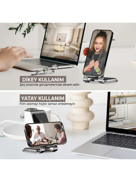 Bix BXMW3 15W 3in1 Ultra İnce Manyetik Kablosuz Şarj Aleti - 3 ü 1 Arada iPhone Apple Watch AirPods Uyumlu - Resim 5