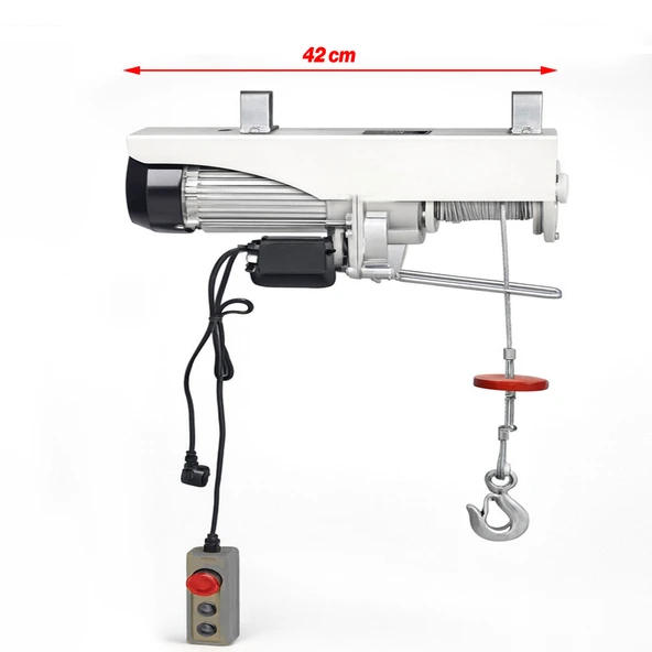 Elektrikli Vinç 400/800 KG Caraskal Uzaktan Kumandalı 30 m Halatlı Yük Kaldırma Makinesi - Resim 3