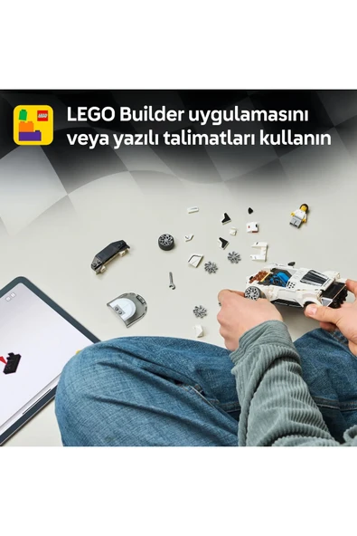 LEGO ® Speed Champions Bugatti Centodieci Hiper Spor Araba 77240 - 9+ Araba Oyuncak Yapım Seti (291P) - Resim 9