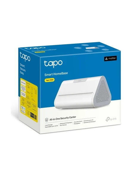 TP-Link Tapo 1H500 HomeBase 1TB SSD / Yapayzeka Kamera Depolama Merkezi / 16GB Dahili Hafıza / Smart Homebase / AI Yüz Tanıma / 64 Sensör ve 16 Kamera Desteği - Resim 2