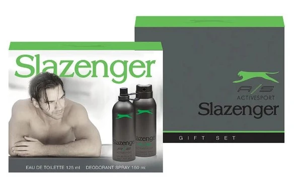 Slazenger Activesport Yeşil Edt 125 Ml + 150 Ml Deodorant Erkek Parfüm Set ürün görseli 1