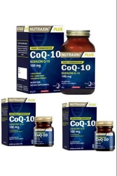 Nutraxin Coq-10 100mg 30 Kapsül 3 Adet ürün görseli